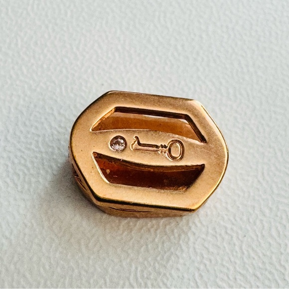 Keep Collective Frosted Center Stone Charm with Rhinestone Halo - Picture 4 of 4